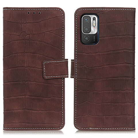 Funda de Cuero Cartera con Soporte Carcasa K07Z para Xiaomi POCO M3 Pro 5G Marron