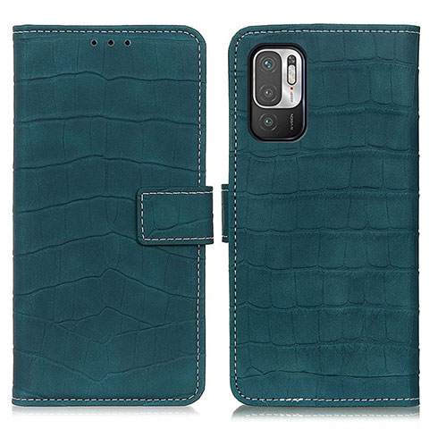 Funda de Cuero Cartera con Soporte Carcasa K07Z para Xiaomi POCO M3 Pro 5G Verde