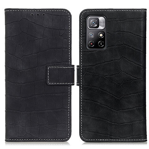 Funda de Cuero Cartera con Soporte Carcasa K07Z para Xiaomi Poco M4 Pro 5G Negro