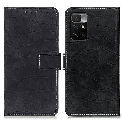 Funda de Cuero Cartera con Soporte Carcasa K07Z para Xiaomi Redmi 10 4G Negro