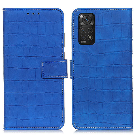 Funda de Cuero Cartera con Soporte Carcasa K07Z para Xiaomi Redmi Note 11 4G (2022) Azul