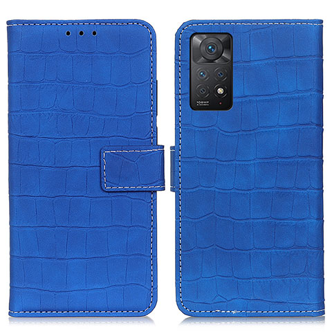 Funda de Cuero Cartera con Soporte Carcasa K07Z para Xiaomi Redmi Note 11 Pro 4G Azul