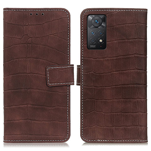 Funda de Cuero Cartera con Soporte Carcasa K07Z para Xiaomi Redmi Note 11 Pro 4G Marron