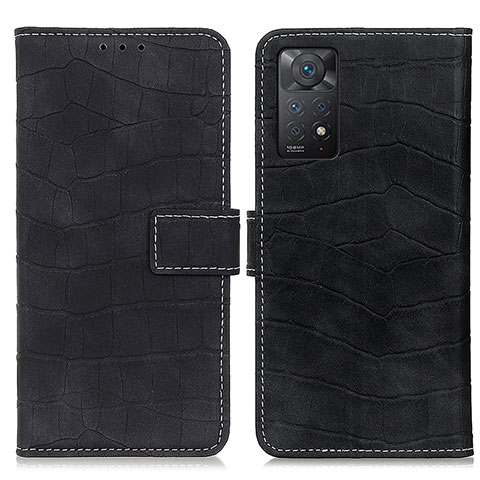 Funda de Cuero Cartera con Soporte Carcasa K07Z para Xiaomi Redmi Note 11 Pro 5G Negro