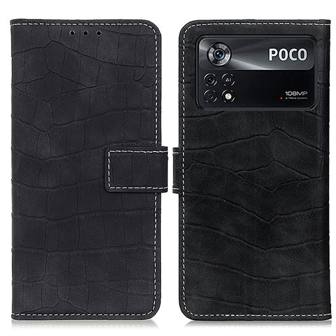 Funda de Cuero Cartera con Soporte Carcasa K07Z para Xiaomi Redmi Note 11E Pro 5G Negro