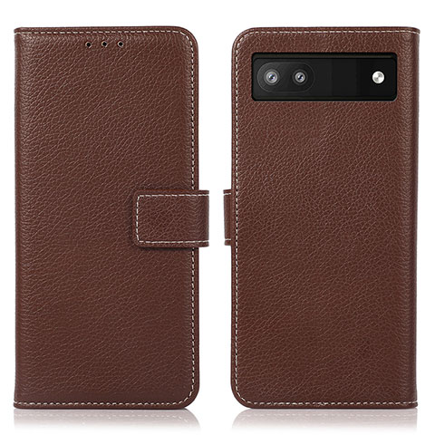 Funda de Cuero Cartera con Soporte Carcasa K08Z para Google Pixel 6a 5G Marron