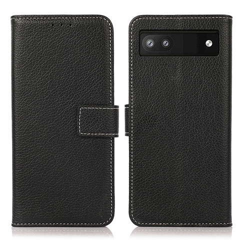 Funda de Cuero Cartera con Soporte Carcasa K08Z para Google Pixel 7a 5G Negro