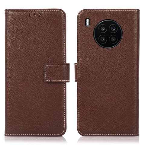 Funda de Cuero Cartera con Soporte Carcasa K08Z para Huawei Honor 50 Lite Marron