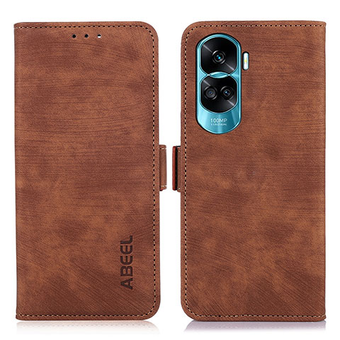 Funda de Cuero Cartera con Soporte Carcasa K08Z para Huawei Honor 90 Lite 5G Marron