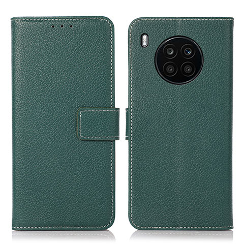 Funda de Cuero Cartera con Soporte Carcasa K08Z para Huawei Nova 8i Verde