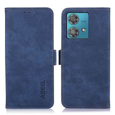 Funda de Cuero Cartera con Soporte Carcasa K08Z para Motorola Moto Edge 40 Neo 5G Azul