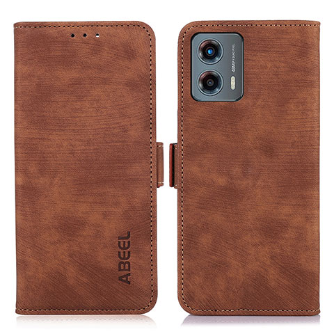 Funda de Cuero Cartera con Soporte Carcasa K08Z para Motorola Moto G 5G (2023) Marron