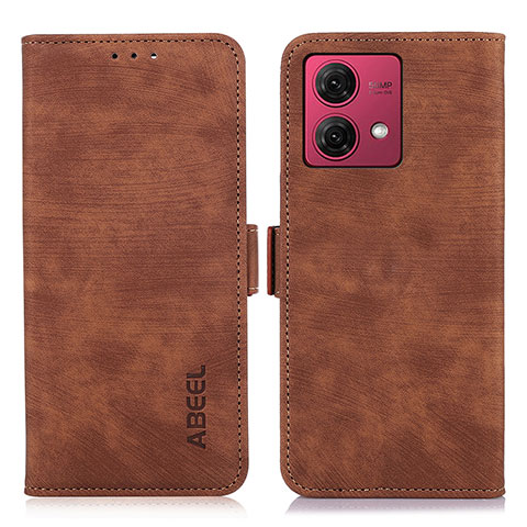 Funda de Cuero Cartera con Soporte Carcasa K08Z para Motorola Moto G84 5G Marron