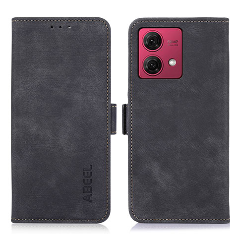 Funda de Cuero Cartera con Soporte Carcasa K08Z para Motorola Moto G84 5G Negro