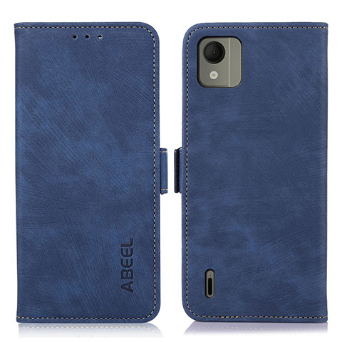 Funda de Cuero Cartera con Soporte Carcasa K08Z para Nokia C110 Azul