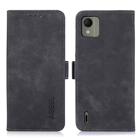 Funda de Cuero Cartera con Soporte Carcasa K08Z para Nokia C110 Negro