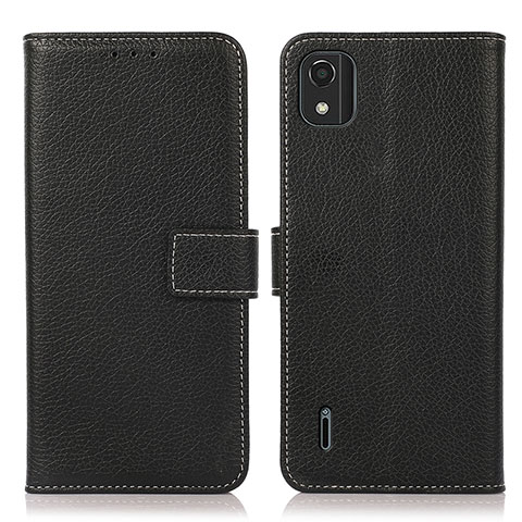 Funda de Cuero Cartera con Soporte Carcasa K08Z para Nokia C2 2nd Edition Negro