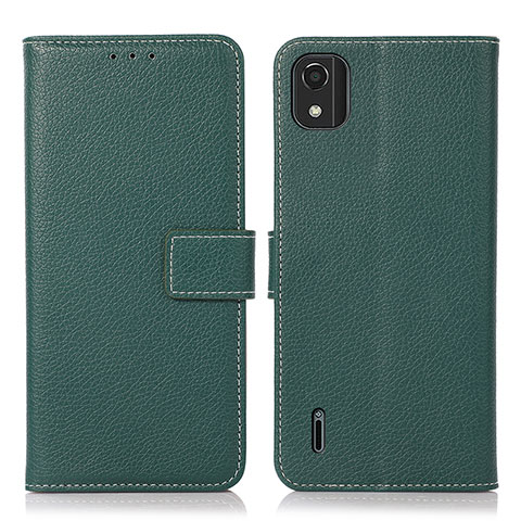 Funda de Cuero Cartera con Soporte Carcasa K08Z para Nokia C2 2nd Edition Verde