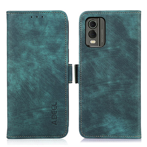 Funda de Cuero Cartera con Soporte Carcasa K08Z para Nokia C32 Verde