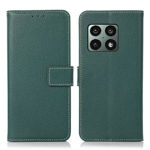 Funda de Cuero Cartera con Soporte Carcasa K08Z para OnePlus 10 Pro 5G Verde