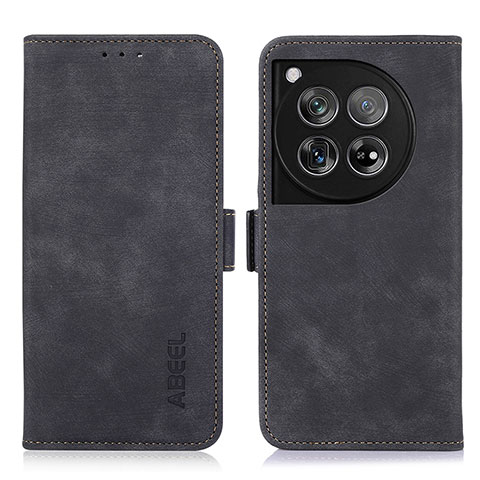 Funda de Cuero Cartera con Soporte Carcasa K08Z para OnePlus 12 5G Negro