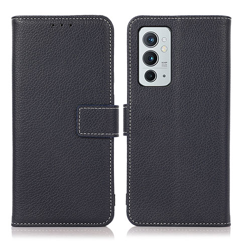 Funda de Cuero Cartera con Soporte Carcasa K08Z para OnePlus 9RT 5G Azul Real