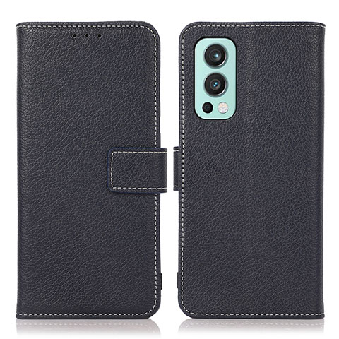 Funda de Cuero Cartera con Soporte Carcasa K08Z para OnePlus Nord 2 5G Azul Real