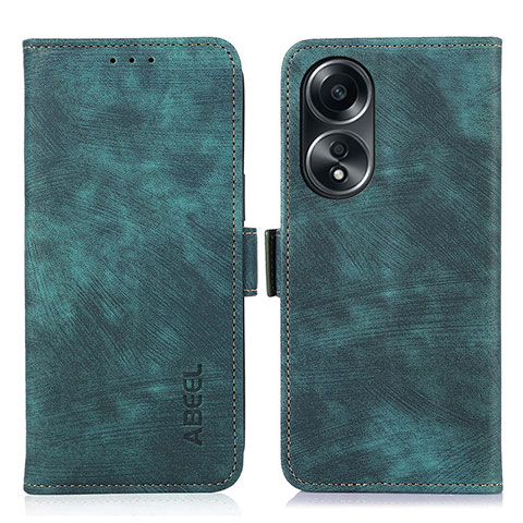 Funda de Cuero Cartera con Soporte Carcasa K08Z para Oppo A18 Verde