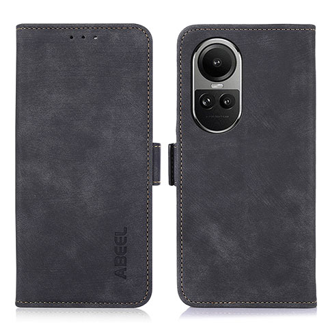 Funda de Cuero Cartera con Soporte Carcasa K08Z para Oppo Reno10 5G Negro