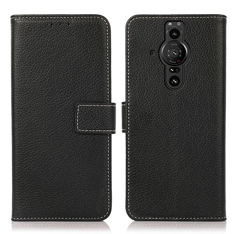 Funda de Cuero Cartera con Soporte Carcasa K08Z para Sony Xperia PRO-I Negro