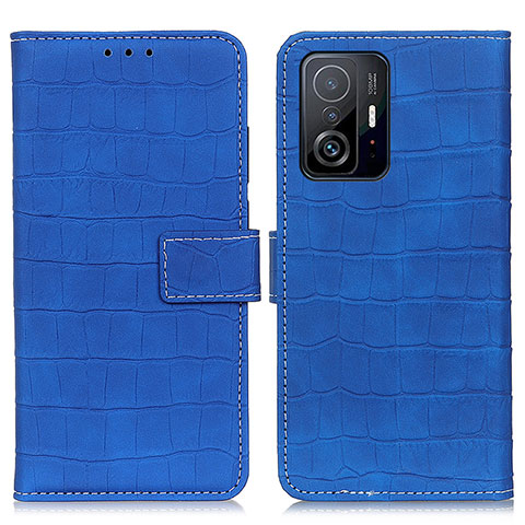 Funda de Cuero Cartera con Soporte Carcasa K08Z para Xiaomi Mi 11T 5G Azul