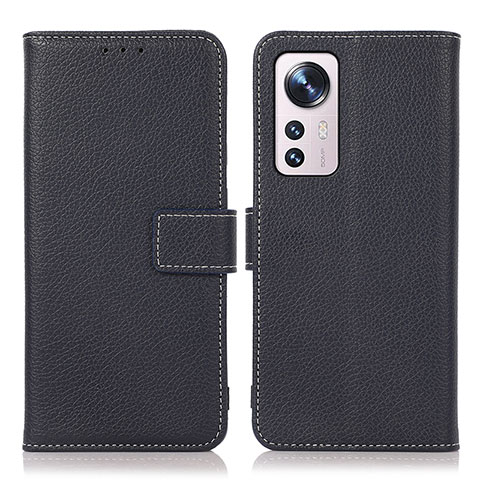 Funda de Cuero Cartera con Soporte Carcasa K08Z para Xiaomi Mi 12S 5G Azul Real