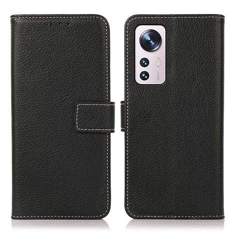 Funda de Cuero Cartera con Soporte Carcasa K08Z para Xiaomi Mi 12X 5G Negro