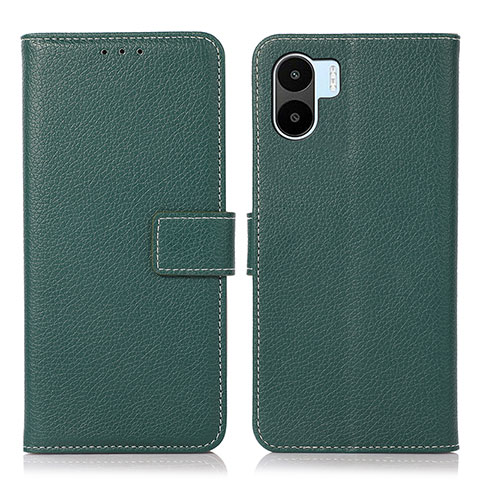 Funda de Cuero Cartera con Soporte Carcasa K08Z para Xiaomi Poco C50 Verde