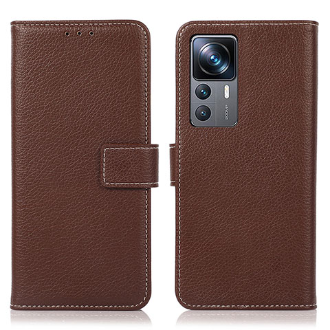 Funda de Cuero Cartera con Soporte Carcasa K08Z para Xiaomi Redmi K50 Ultra 5G Marron