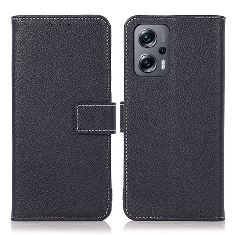 Funda de Cuero Cartera con Soporte Carcasa K08Z para Xiaomi Redmi Note 11T Pro 5G Azul Real