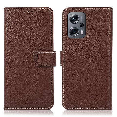 Funda de Cuero Cartera con Soporte Carcasa K08Z para Xiaomi Redmi Note 11T Pro 5G Marron