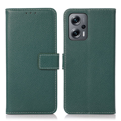 Funda de Cuero Cartera con Soporte Carcasa K08Z para Xiaomi Redmi Note 12T Pro 5G Verde