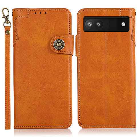 Funda de Cuero Cartera con Soporte Carcasa K09Z para Google Pixel 6a 5G Marron