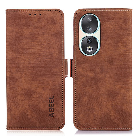 Funda de Cuero Cartera con Soporte Carcasa K09Z para Huawei Honor 90 5G Marron