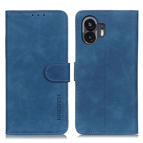 Funda de Cuero Cartera con Soporte Carcasa K09Z para Nothing Phone 2 Azul