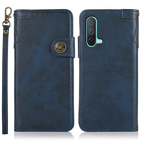 Funda de Cuero Cartera con Soporte Carcasa K09Z para OnePlus Nord CE 5G Azul