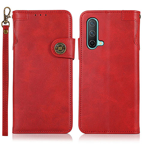 Funda de Cuero Cartera con Soporte Carcasa K09Z para OnePlus Nord CE 5G Rojo