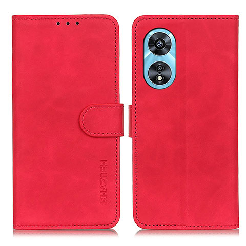 Funda de Cuero Cartera con Soporte Carcasa K09Z para Oppo A1 Pro 5G Rojo