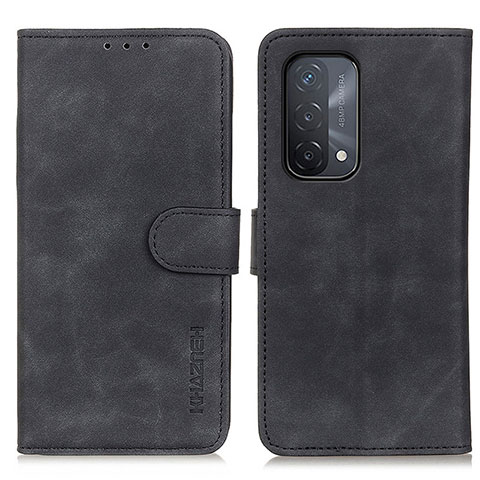 Funda de Cuero Cartera con Soporte Carcasa K09Z para Oppo A54 5G Negro