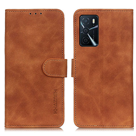 Funda de Cuero Cartera con Soporte Carcasa K09Z para Oppo A54s Marron