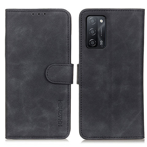 Funda de Cuero Cartera con Soporte Carcasa K09Z para Oppo A55 5G Negro