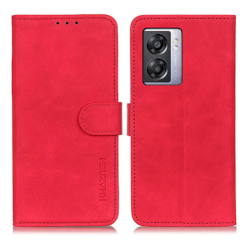 Funda de Cuero Cartera con Soporte Carcasa K09Z para Oppo A57 5G Rojo