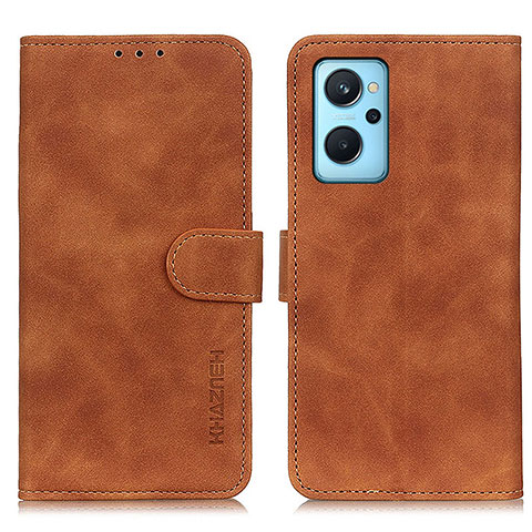 Funda de Cuero Cartera con Soporte Carcasa K09Z para Oppo A96 4G Marron