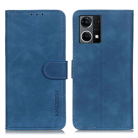 Funda de Cuero Cartera con Soporte Carcasa K09Z para Oppo F21 Pro 4G Azul